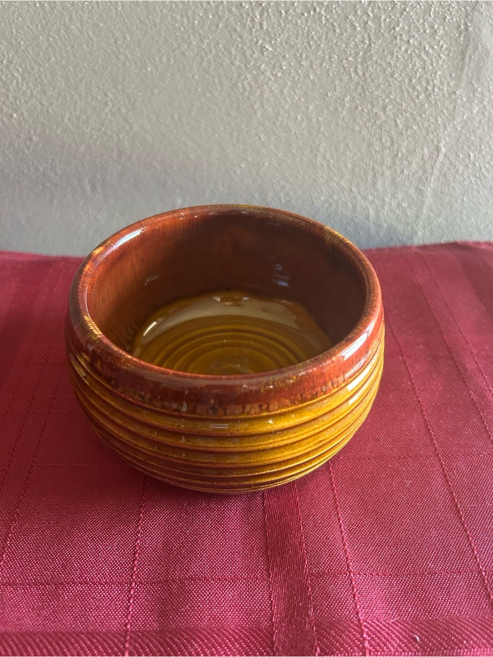 Original JK DRYDEN Vintage 78 Hand-Glazed Ceramic Clay Bowl
